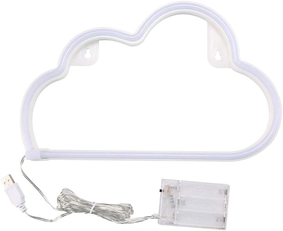 Cloud Neon Light Decorative LED Neon Sign Night Light Art Wall Decor for Children Baby Room Hose Bar Recreational Wedding Party Decoration (Red)