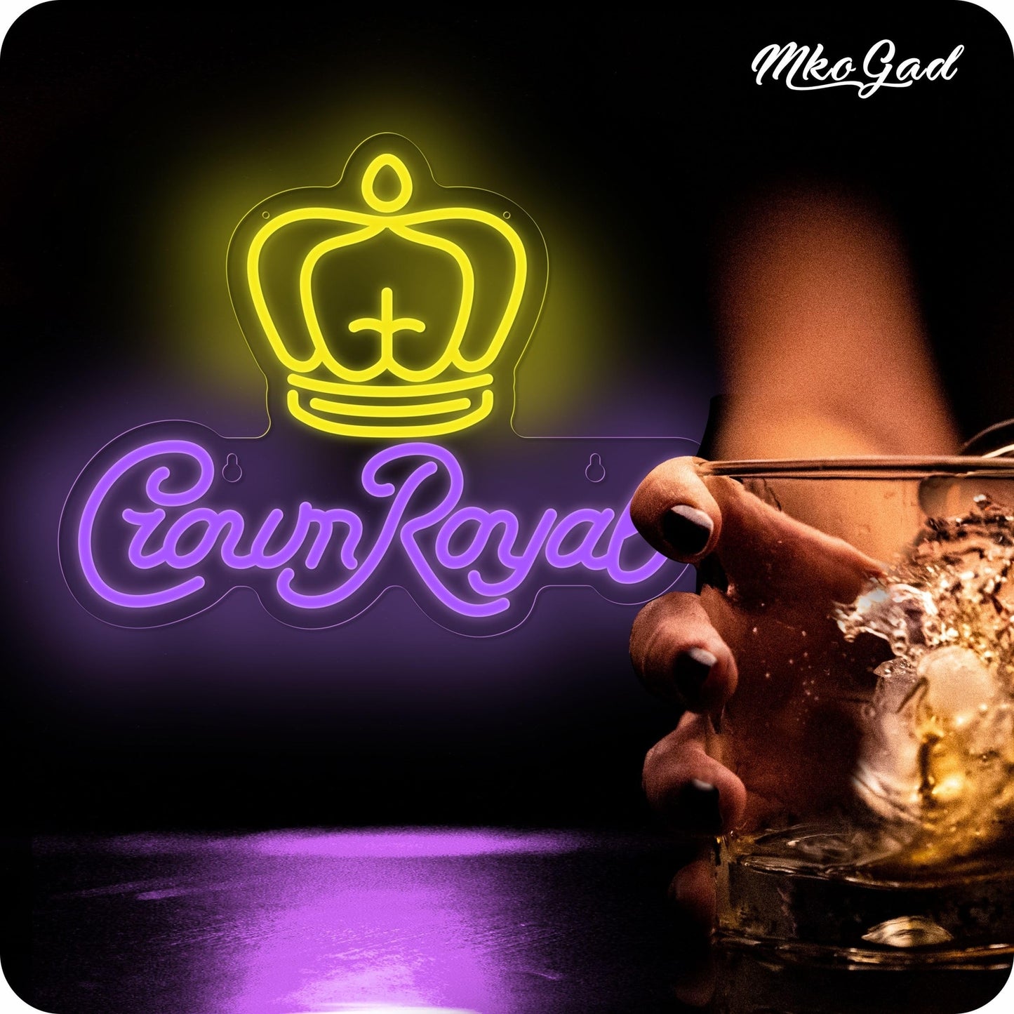 Crown Beer Neon Sign Light up Signs for Man Cave Sports Bar Pub Beer Store Pa...