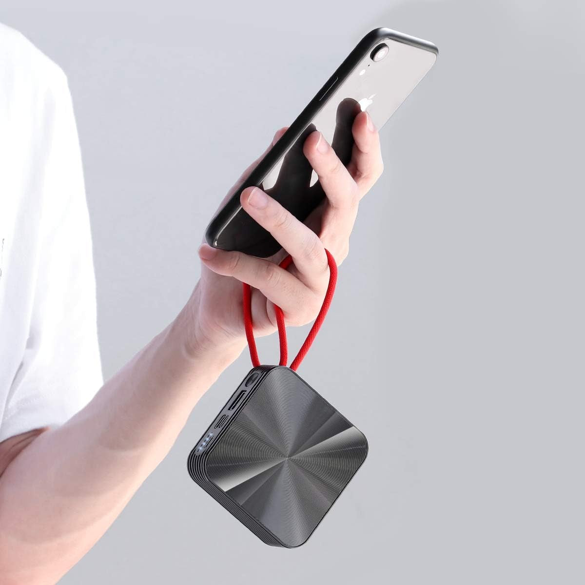 Portable Charger 10000Mah Power Bank, Iphone Charger,Ultra Compact Backup Battery with Built in Cable Compatible with Iphone 11/XS/XR/X/8/8P/7/6/6S