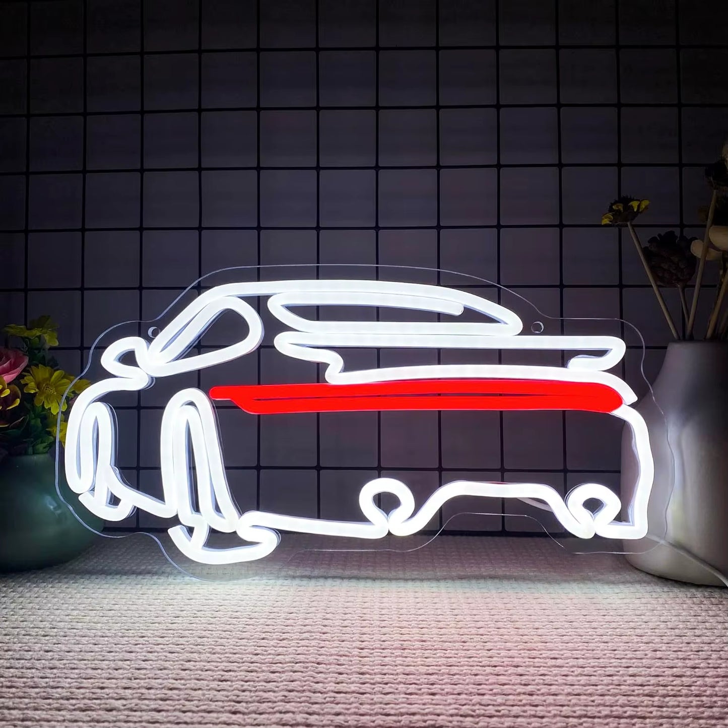 SRT Car Service Neon Signs LED Neon Light Sign Light up Neon Signs Car Refit Garage Wall Car Garage Repair Shop Car Badge
